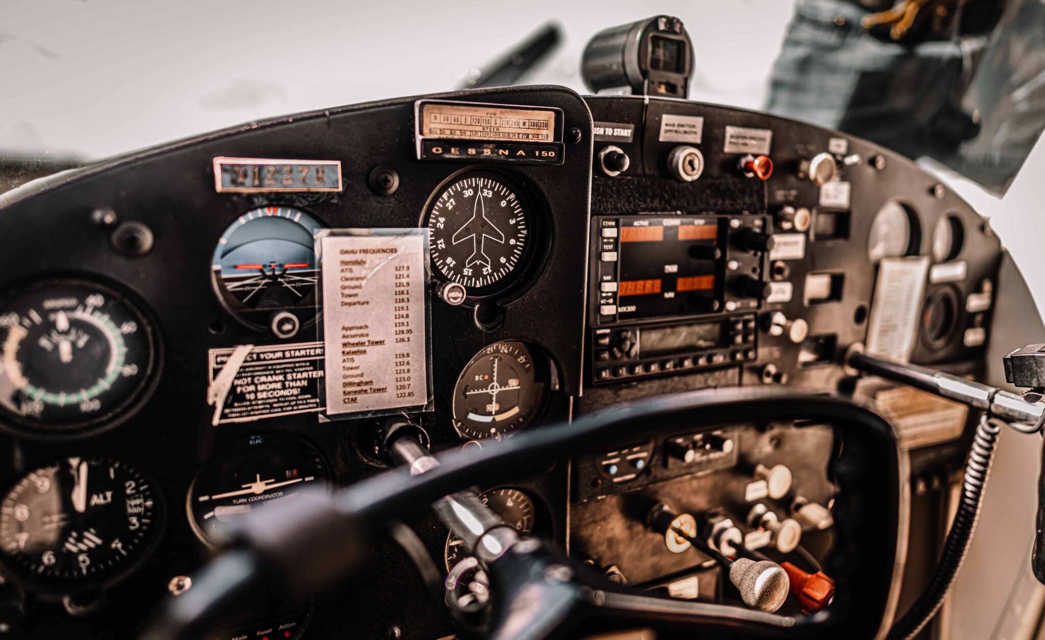 tableau de bord d'un avion