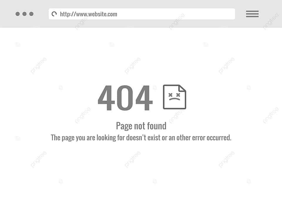 page erreur 404